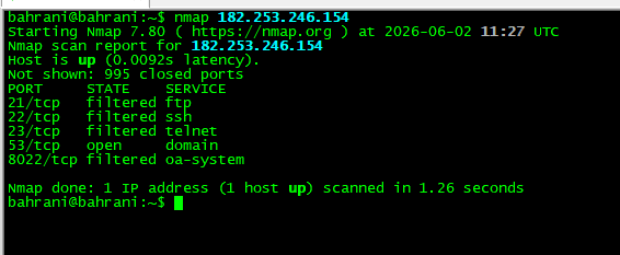 Nmap Sebelum Port Forward